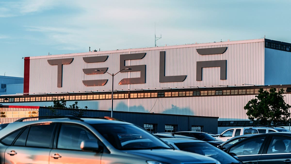 Tesla working on plans at their office