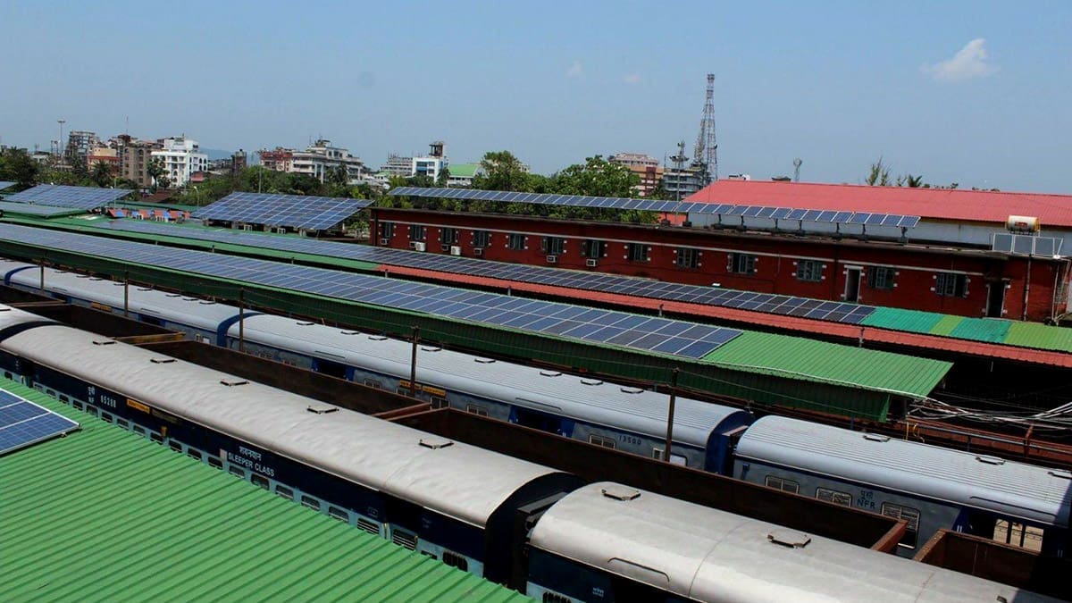 rooftop solar system on railway station