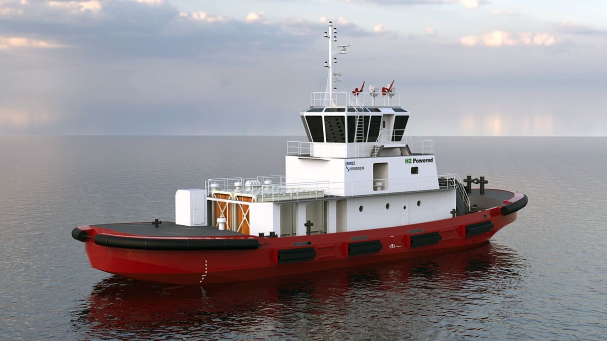 Hydrogen powered tugboat